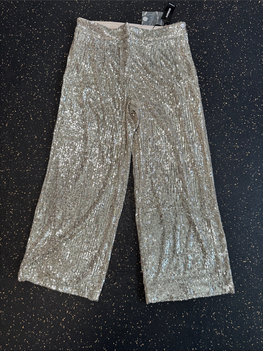 Express Sequin Wide-Leg Bottoms